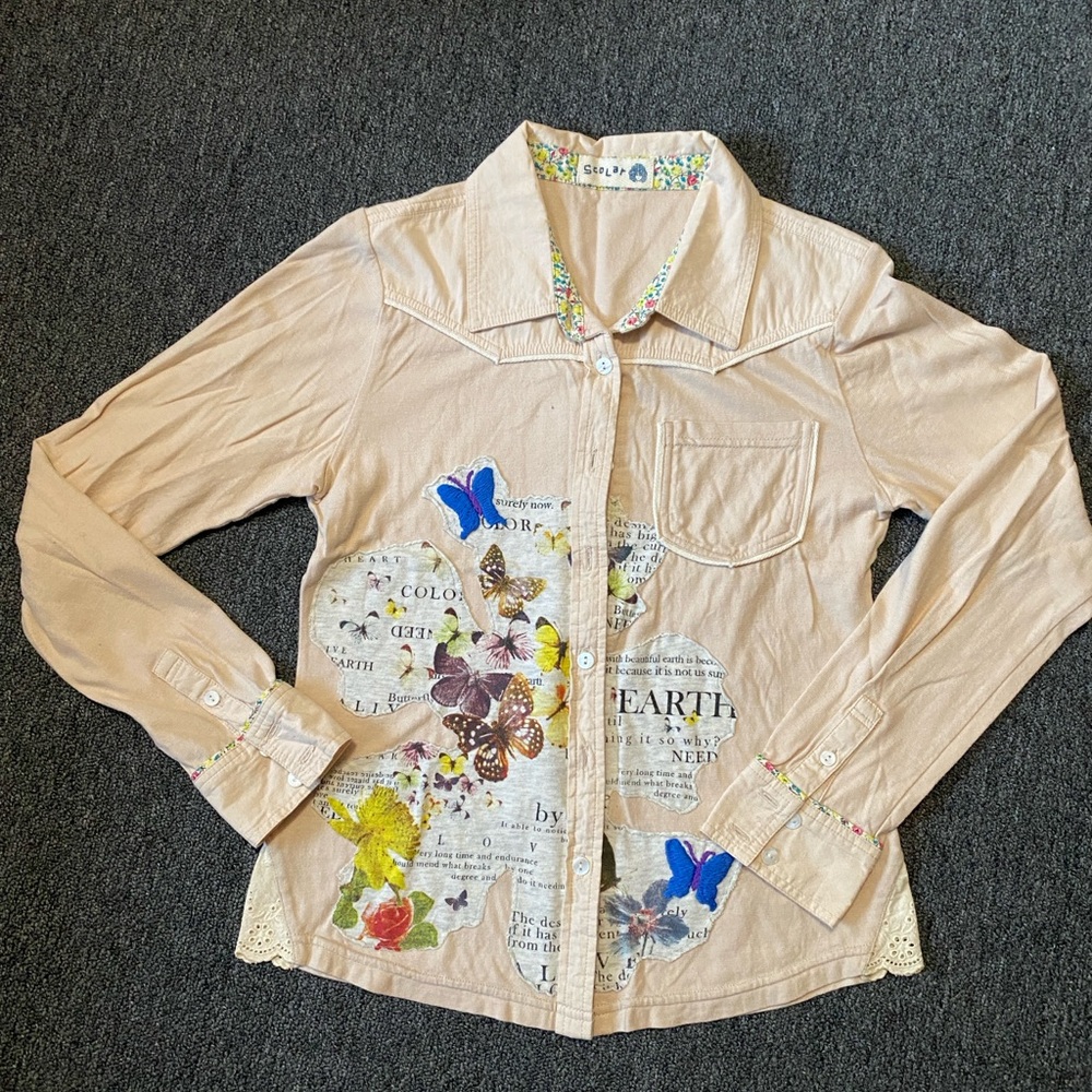 Butterfly Print Women's Blouse